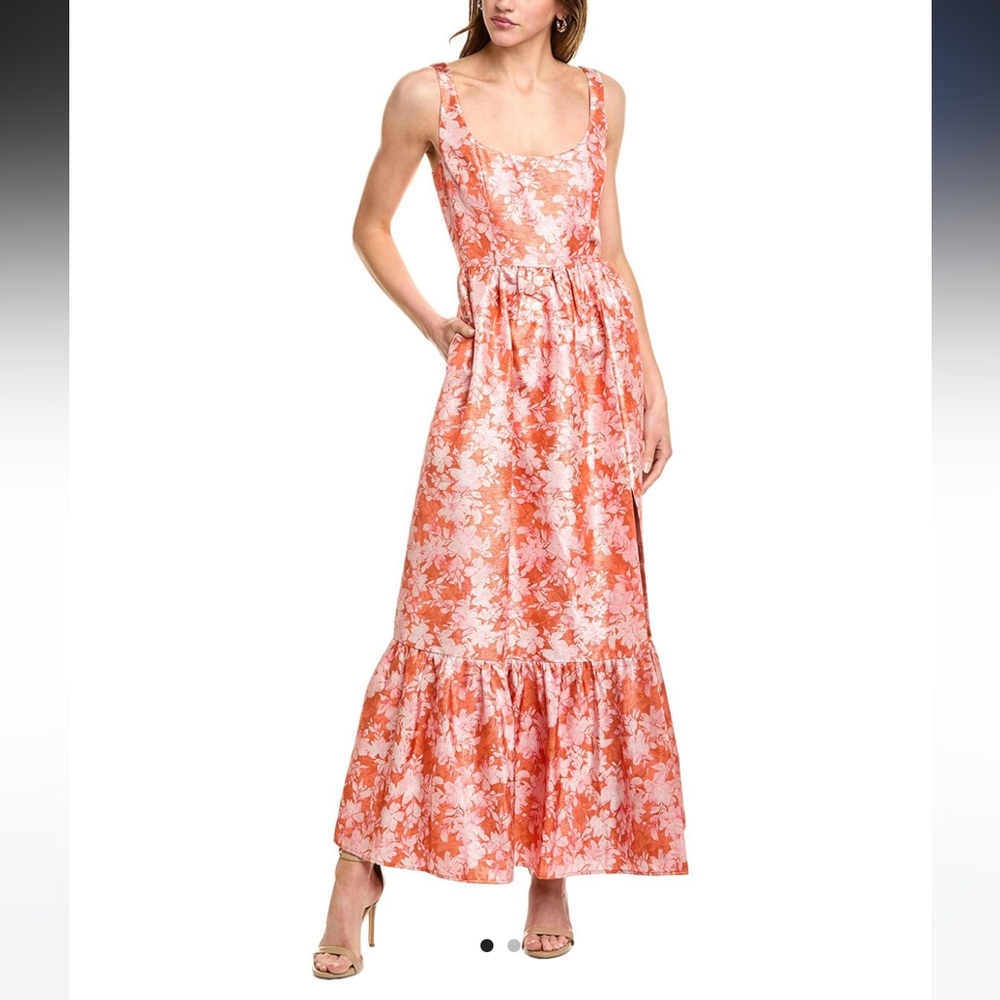 Hutch Floral Orange Midi Dress